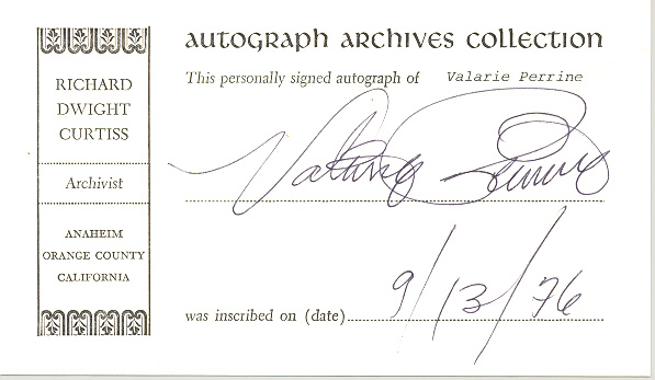 Photo of autograph