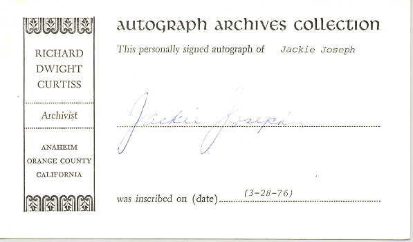 Photo of autograph