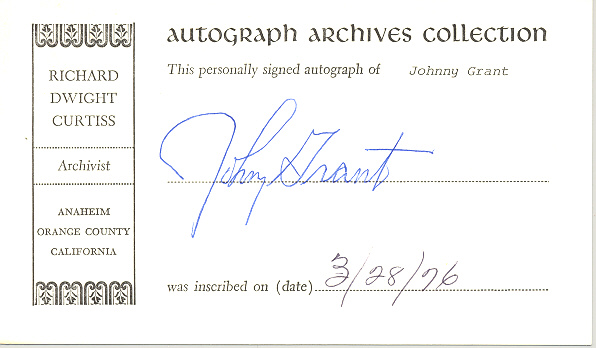 Photo of autograph