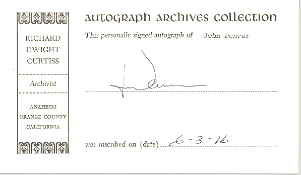 Photo of autograph