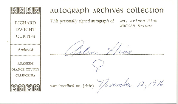 Photo of autograph