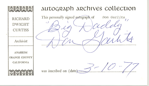 Photo of autograph