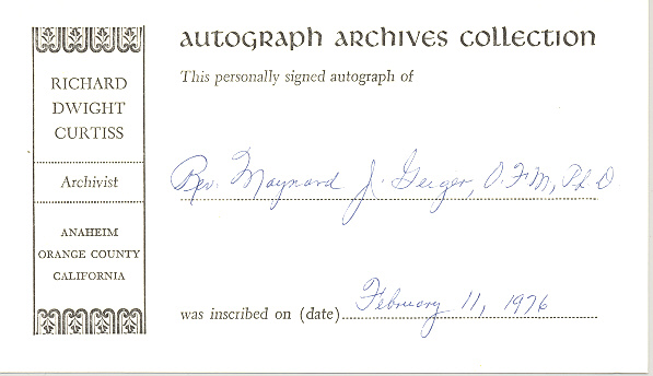 Photo of autograph