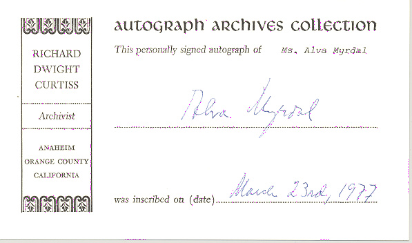 Photo of autograph