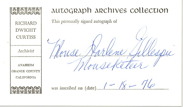 Photo of autograph