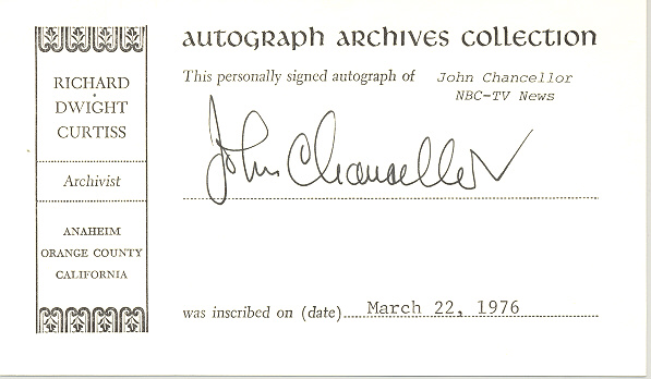 Photo of autograph