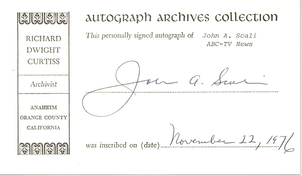 Photo of autograph