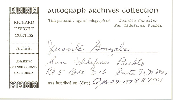 Photo of autograph