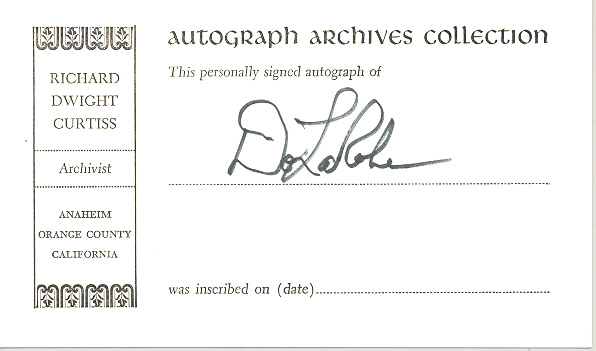 Photo of autograph