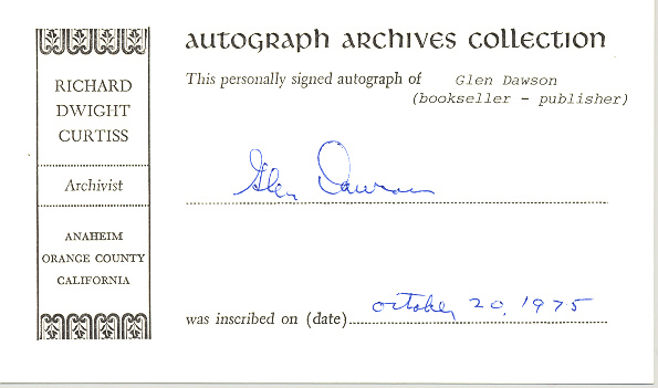 Photo of autograph
