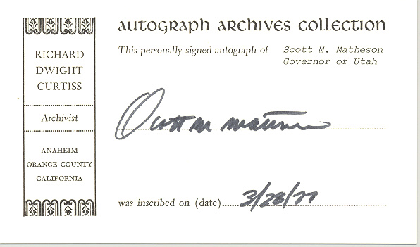 Photo of autograph